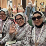 Gemerlap Jemaah Haji Gowa Tiba di Asrama Haji Sudiang Makassar