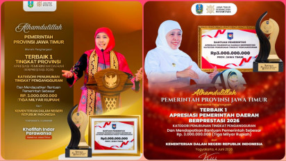Raih Penghargaan Kemendagri Kategori Pemda Terbaik dalam Penurunan Pengangguran, Gubernur Khofifah: Hasil Sinergi Semua Elemen