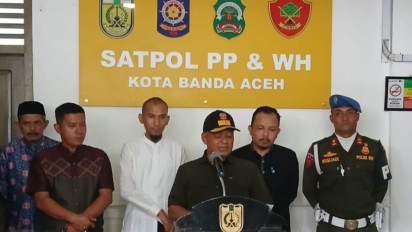 9 Pasangan Pelanggar Jinayat di Banda Aceh Diproses Hukum, Terancam Hukuman Cambuk