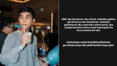 Muzakki Ramadhan Ngaku Jadi Korban Kekerasan di Mal, Bibir Berdarah Sampai Berlutut Minta Maaf