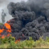 Sumur Tambang Minyak Diduga Ilegal Kembali Meledak dan Terbakar di Musi Banyuasin