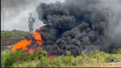 Sumur Tambang Minyak Diduga Ilegal Kembali Meledak dan Terbakar di Musi Banyuasin