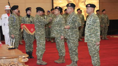 Mabes TNI Gelar Sertijab Dansesko TNI dan Pangkogabwilhan II