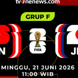 Link Live Streaming Piala Dunia 2026: Tunisia Vs Jepang