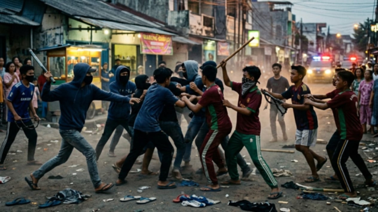 Tawuran Berd*rah di Kramat Jati Digagalkan Polisi, Empat Remaja dan Celurit Diamankan Saat Subuh
            - galeri foto