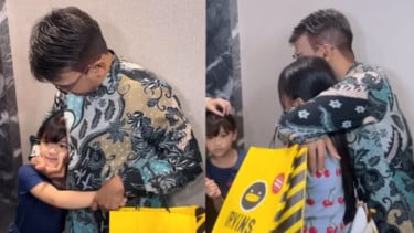 Jelang Berangkat Umrah, Ruben Onsu Bertemu Sarwendah dan Anak-anak di Bandara, Momen Haru Jadi Sorotan Warganet