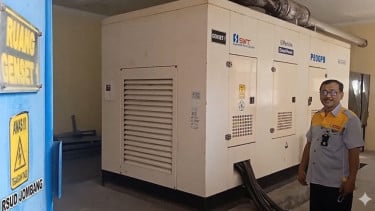 Antisipasi Pemadaman Listrik Bergilir, RSUD Jombang Gunakan Tiga Genset Berdaya 2.550 kVA