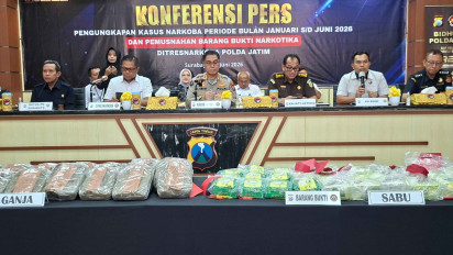Polda Jatim Sita 85,66 Kg Sabu dan 82,44 Kg Ganja, Ribuan Tersangka Ditangkap