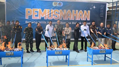 Bea Cukai Lhokseumawe Musnahkan Rokok Ilegal Bernilai Rp43 Miliar Lebih