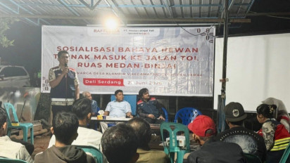 Cegah Kecelakaan Akibat Hewan Ternak, PT Medan Binjai Toll Edukasi Puluhan Peternak di Deli Serdang