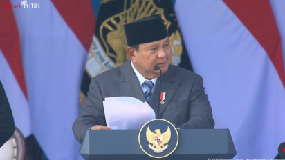 Pidato HUT Bhayangkara, Prabowo Ingatkan Jati Diri Polri Lahir dari Perang Kemerdekaan