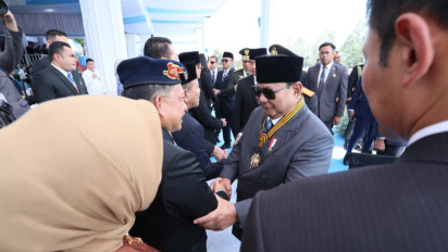 Mendagri Tito Karnavian Hadiri Upacara Peringatan ke-80 Hari Bhayangkara di Cikeas Bogor