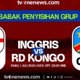 Link Live Streaming Piala Dunia 2026: Inggris Vs RD Kongo