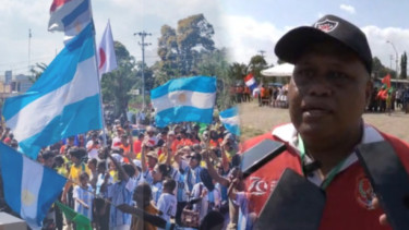 Meriah! 1000 Pemuda Merauke Gelar Pawai Piala Dunia 2026, Bupati: Tetap Cinta Merah Putih