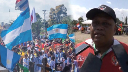 Meriah! 1000 Pemuda Merauke Gelar Pawai Piala Dunia 2026, Bupati: Tetap Cinta Merah Putih