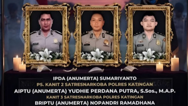 Kapolri Anugerahkan Kenaikan Pangkat Anumerta Bagi 3 Polisi yang Gugur dalam Penggerebekan Bandar Narkoba
