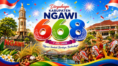 15 Ucapan Selamat HUT Kabupaten Ngawi ke-668, Unggah di Media Sosial Instagram, WhatsApp, Facebook