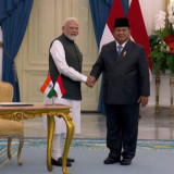 Prabowo Anugerahkan Tanda Kehormatan Bintang Republik Indonesia Adipurna kepada PM Modi