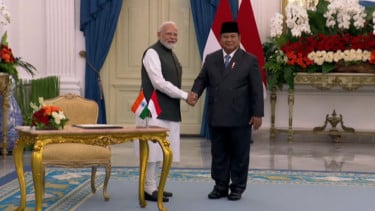 Prabowo Anugerahkan Tanda Kehormatan Bintang Republik Indonesia Adipurna kepada PM Modi