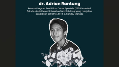 Sebelum Meninggal, Dokter PPDS Adrian Rantung Diduga Mengunggah Pesan Terakhir