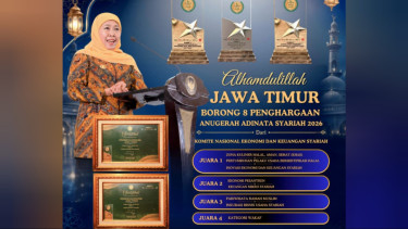 Jatim Borong Delapan Penghargaan Anugerah Adinata Syariah 2026