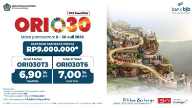 ORI030 Resmi Ditawarkan, bank bjb Beri Kemudahan Akses Investasi Surat Berharga Negara