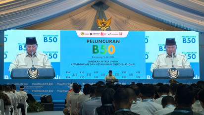 Kelakar Presiden Prabowo: Indonesia Bisa Buat B50, Tapi Belum Bisa Masuk Piala Dunia
