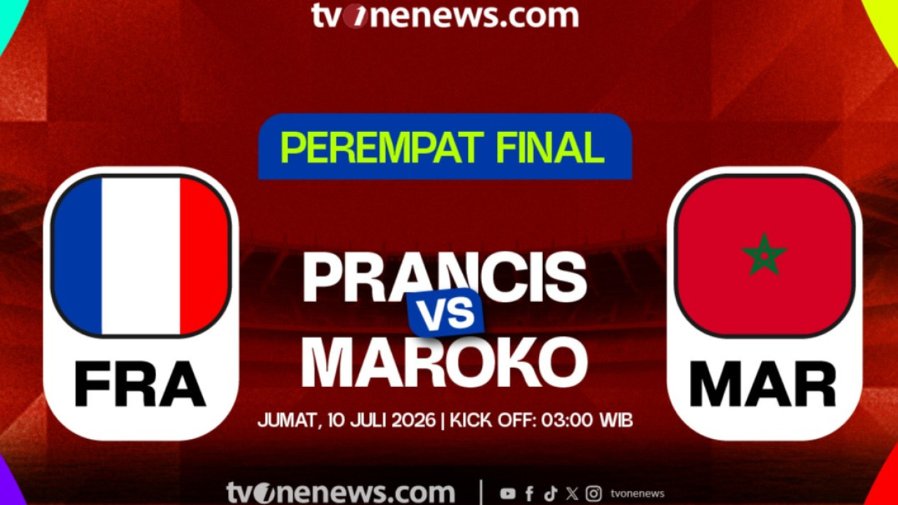 Link Live Streaming Prancis Vs Maroko di Perempat Final Piala Dunia 2026
            - galeri foto