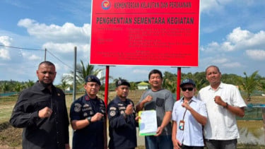 Tidak Kantongi Izin, Usaha Budi Daya Ikan Arwana di Pekanbaru Disegel
