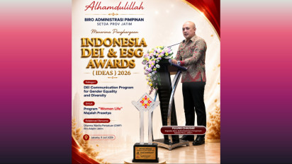 Biro Adpim Jatim Raih Penghargaan Nasional IDEAS 2026, Program Women Lifel Perkuat Komunikasi Publik Inklusif Berbasis Kesetaraan Gender