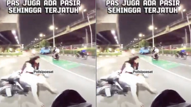 Viral! Detik-detik Pemotor Lawan Arah Tersungkur Lalu Tonjok Pengendara Lain di Jatinegara, Begini Kata Polisi