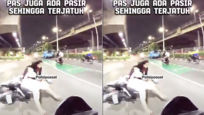 Viral! Detik-detik Pemotor Lawan Arah Tersungkur Lalu Tonjok Pengendara Lain di Jatinegara, Begini Kata Polisi