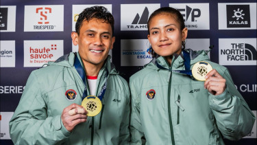 Bangga! Timnas Panjat Tebing Indonesia Kawinkan Medali Emas di World Climbing Series Chamonix 2026