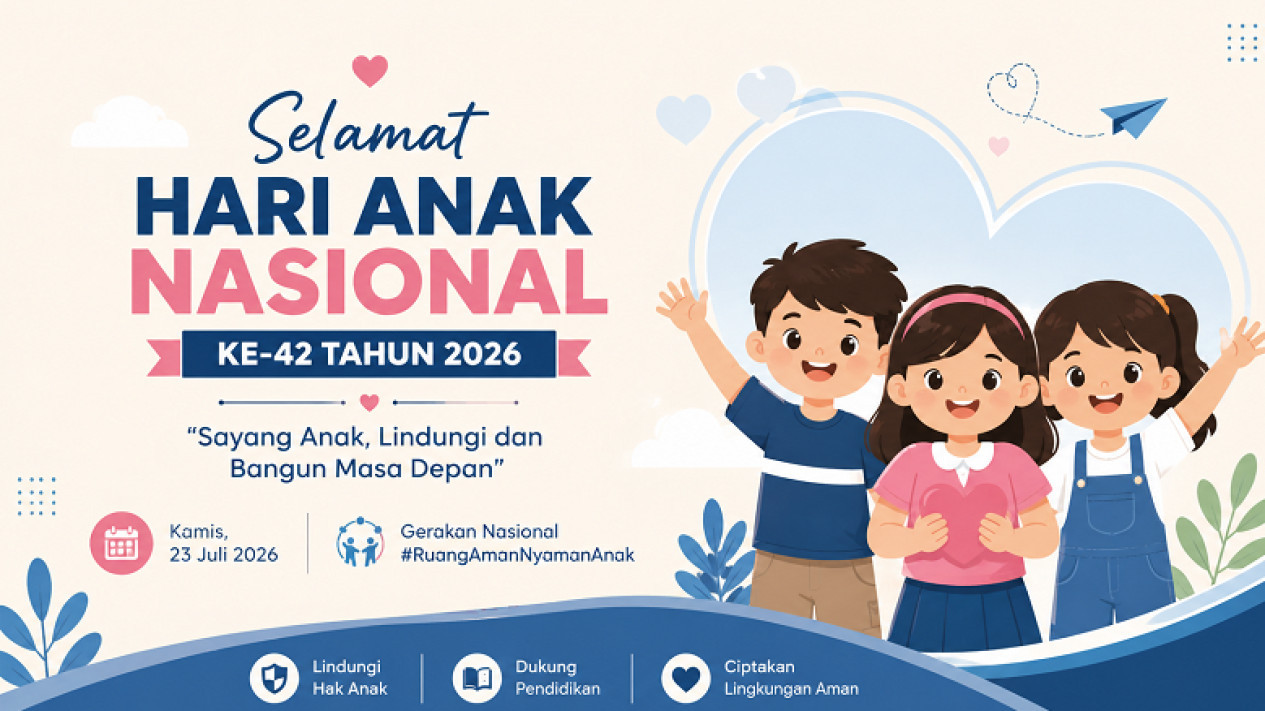 10 Ucapan Selamat Hari Anak Nasional ke-42 Tahun 2026, Cocok Dijadikan Caption di Media Sosial
            - galeri foto