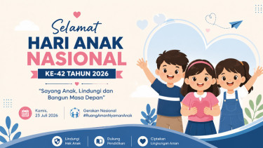 10 Ucapan Selamat Hari Anak Nasional ke-42 Tahun 2026, Cocok Dijadikan Caption di Media Sosial