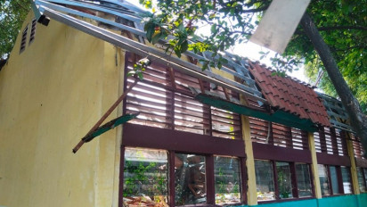 Melihat Kondisi Ruang Kelas SDN Kebayoran Lama 09 Jaksel yang Ambruk dan Tak Diperbaiki Pemprov Hampir Dua Tahun