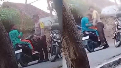 Viral! Seorang Okum Polisi Diduga Tampar Siswa SMP di Bima, Warga Langsung Berbondong-bondong Blokade Jalan