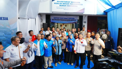 Hadiri Peresmian Sekretariat Bersama KBPBI, Kapolri Tegaskan Terus Perjuangkan Hak-Kesejahteraan Buruh