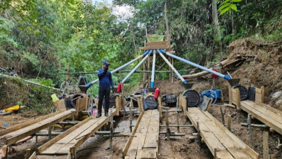 TNI Polri dan Pemda Sultra Gerebek Tambang Ilegal di Bombana, Sita Mesin Tromol