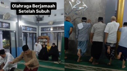 Viral Para Lansia Olahraga Berjamaah di Masjid usai Shalat Subuh, Bolehkah Masjid Dipakai untuk Berolahraga?