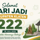 10 Ucapan Selamat Hari Jadi Kabupaten Klaten ke-222 Tahun 2026, Cocok Jadi Caption Media Sosial