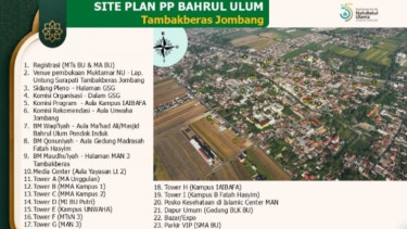 Site Plan Muktamar NU ke-35 di Tambakberas Resmi Dirilis, 18 Titik Utama Siap Layani Peserta