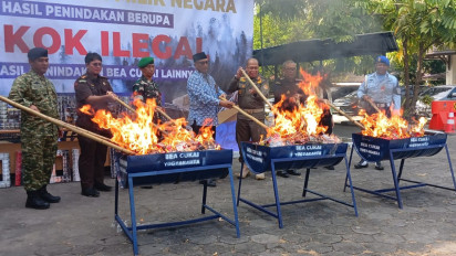 Pemusnahan 700 Kilogram Rokok Ilegal, Satpol PP DIY Ungkap Modus Peredaran Sasar Pedagang Kecil di Perkampungan