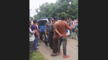 Penertiban Lahan Garapan Eks PTPN 2 Ricuh, Warga dan TNI Saling Dorong di Deli Serdang