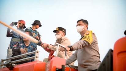 Gubernur Agustiar Sabran Bersama Kapolda dan Kabinda Pimpin Langsung Penanganan Karhutla Kalteng