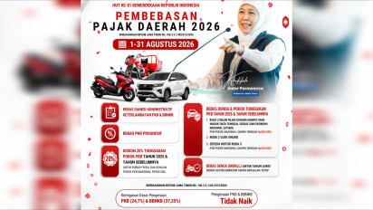 Gubernur Khofifah Beri Kado Kemerdekaan HUT ke-81 RI, Bebaskan Pajak Daerah Agustus 2026, Ringankan Beban Masyarakat