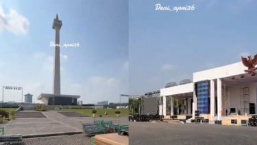 Beredar Video Persiapan Acara Zikir dan Doa Kebangsaan di Monas, Ada Panggung Megah Bernuansa Putih
