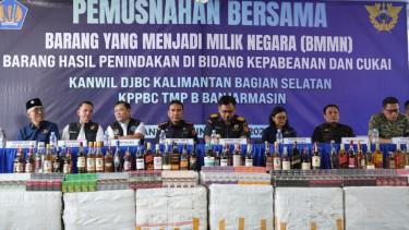 DJBC Kalimantan Selatan Musnahkan Barang Cukai Ilegal, Cegah Kerugian Negara Rp15,5 M
