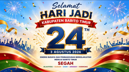 10 Ucapan Selamat Hari Jadi Kabupaten Barito Timur ke-24 Tahun 2026, Cocok Dijadikan Caption di Media Sosial