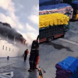 Viral Video Truk Mengantre Masuk Kapal KM Mutiara Sentosa 2 Sebelum Terbakar, Netizen Doakan Penumpang Selamat